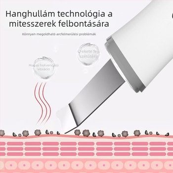 Ultrahangos bőrsimító készülék fekete pöttyök eltávolítására és hámlasztásra, mikroáram tisztítás és infúzió, 3 sebesség, modellek C2/C4
