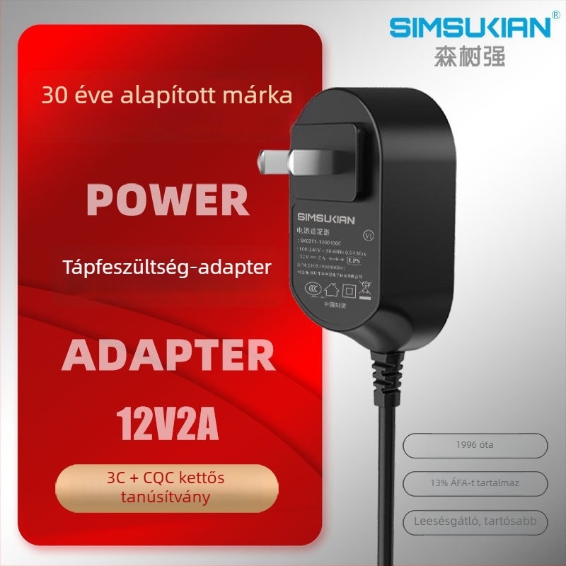 12V 2A DC tápegység UL/FCC tanúsítvánnyal masszírozó eszközökhez