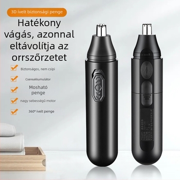 Fenelp orrszőrnyíró, egyfejű, hordozható, ABS ház, vezetékes tápegység, leválasztható és mosható vágófej