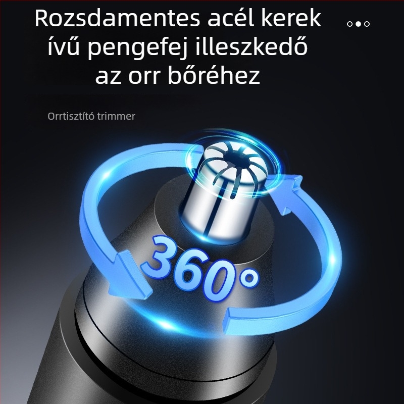 Fenelp orrszőrnyíró, egyfejű, hordozható, ABS ház, vezetékes tápegység, leválasztható és mosható vágófej
