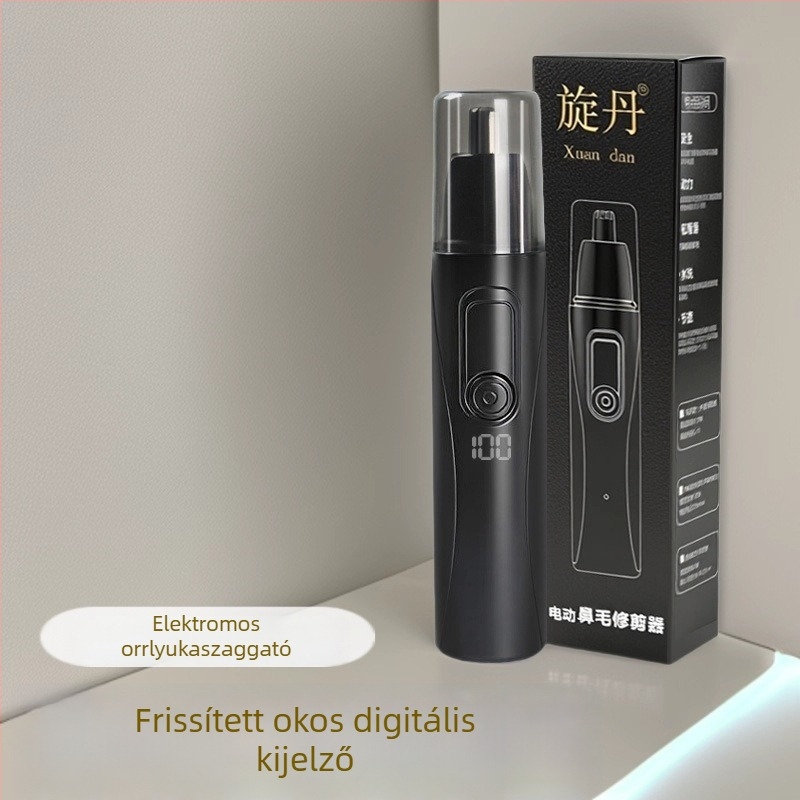 Xuandan Orrszőr-trimmelő – újratölthető modell, leválasztható és mosdó vágófej, ABS tokozás, beépített 100–300 mAh akkumulátor, az akkumulátor üzemideje több mint 50 nap