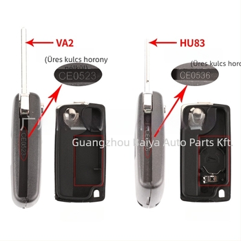 Peugeot Citroën hajtogatható kulcsház, kompatibilis 2-gomb/3-gomb, távirányító nélkül, penge: réz+műanyag, tokozás: műanyag, súly 42 g