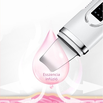 Ultrahangos arctisztító eszköz EMS mikroáram feszesítő funkcióval, beépített 300-500 mAh akkumulátorral, hordozható, IPX2 vízálló