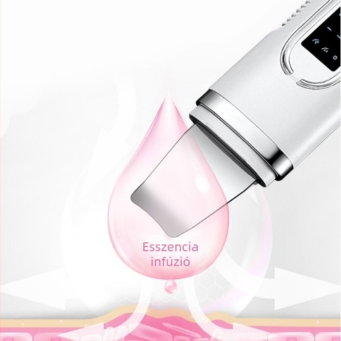 Ultrahangos arctisztító eszköz EMS mikroáram feszesítő funkcióval, beépített 300-500 mAh akkumulátorral, hordozható, IPX2 vízálló