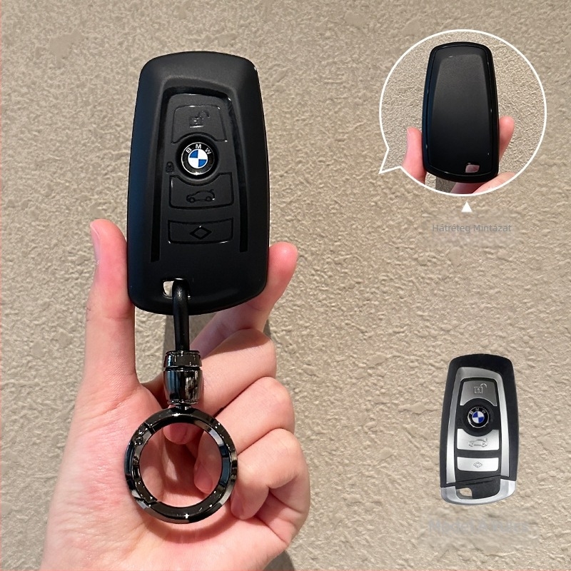 BMW kulcsfob tok – TPU, egyszerű stílus, testreszabható, kompatibilis az 1/3/5 sorozattal, i3 és X1/X2/X3/X4/X5/X7/X8 modellekkel