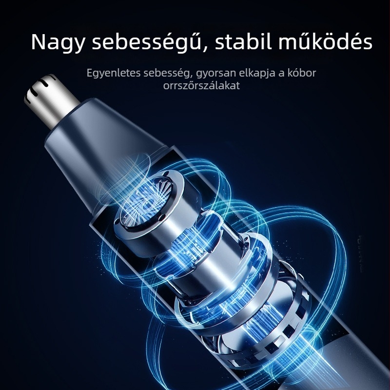 Orrszőr-trimmelő, újratölthető elektromos, levehető és mosófejjel, beépített akkumulátorral