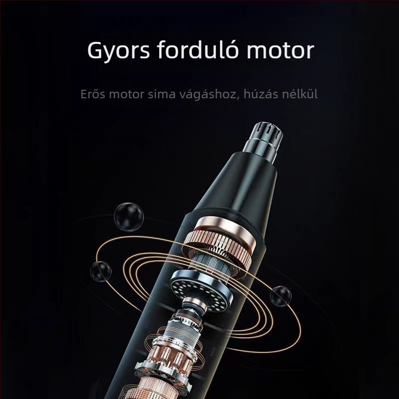 Férfiaknak szóló orrtiszító nyíró - beépített akkumulátor, hosszú üzemidő, 100–300 mAh, nem mosható