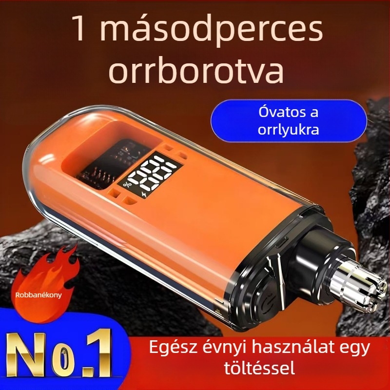 Orrszőrnyíró, ABS ház, hálózati működés, nem mosható vízzel, nincs beépített akkumulátor
