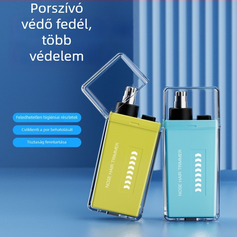 orrszőrzet-trimmer, újratölthető, vízálló és mosható, beépített akkumulátor, üzemidő 7+ nap