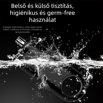 Whale elektromos orrtisztító trimmelő – ABS ház, kivehető és mosható vágófej, beépített 300–500 mAh akkumulátor, több mint 7 nap üzemidő