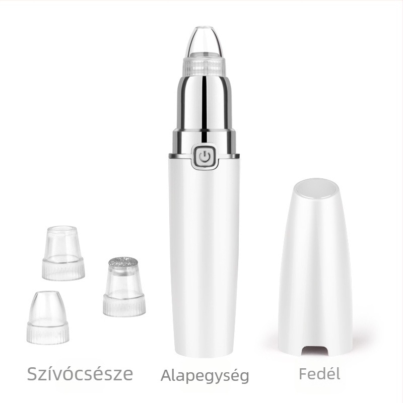 Feketefejű szívó készülék, 3 fokozatban állítható pórustisztító, mikrokrisztályos akneeltávolító szépségkészülék, hordozható arctisztító