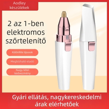 Audley 2-in-1 elektromos szemöldök- és orr-gyök trimmer – Modell BZ-202, USB/elektromos tápegység, ABS ház, mosható, szemöldökre, orrra és szakállra
