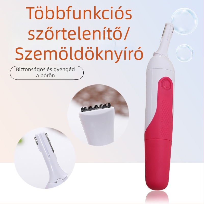Férfi elektromos borotva 3-ágú visszatérő vágófejjel, mosható, üzemidő 30–45 perc, AC tápegység, maximális teljesítmény 2W