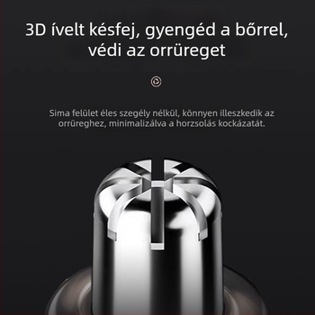 Flyco elektromos orrszőr-trimmer, ABS, beépített akkumulátor, cserélhető és mosható vágófej, Unisex
