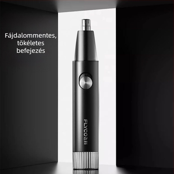 Flyco elektromos orrszőr-trimmer, ABS, beépített akkumulátor, cserélhető és mosható vágófej, Unisex
