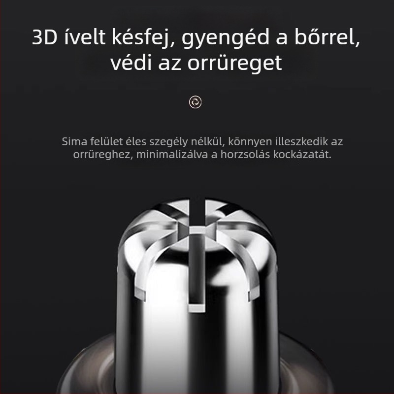 Flyco elektromos orrszőr-trimmer, ABS, beépített akkumulátor, cserélhető és mosható vágófej, Unisex