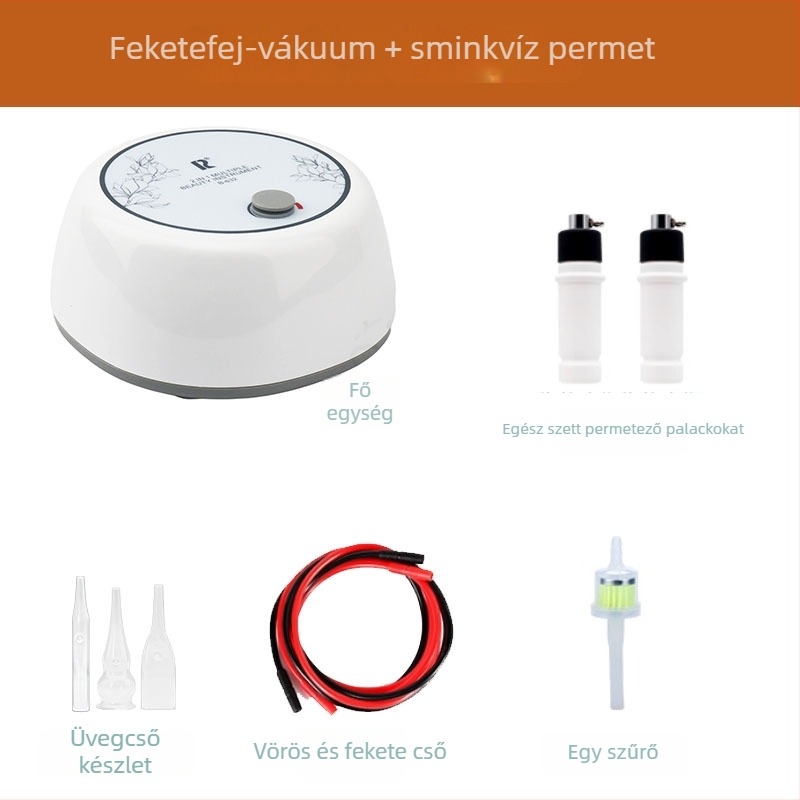 Liya B-632 Fekete pötty eltávolító készülék otthoni használatra – olajfelszívódás, pórus tisztítás, oxigén infúzió hidratálás, műanyag burkolat