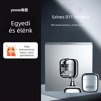 Hordozható USB-s töltéses elektromos borotva, forgó fej, 2 pengével, brushless motor, moszható pengék