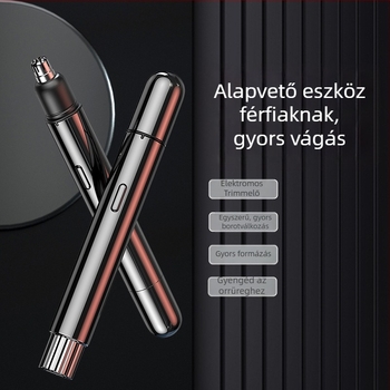 Orrszőr-trimmer – Elektromos USB-töltés, Beépített akkumulátor, ABS ház, 300–500 mAh, Üzemidő több mint 15 nap
