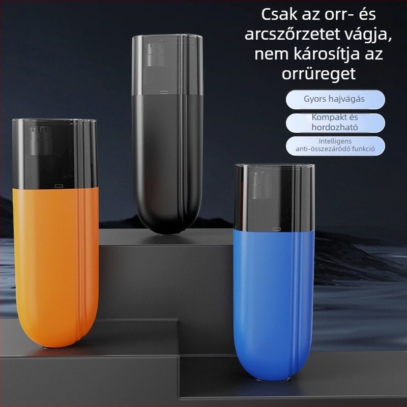 Elektromos orrszőrzet-trimmer - rozsdamentes acél, újratölthető, levehető és mosható pengefej, vízálló, 50 napos akkumulátor-üzemidő