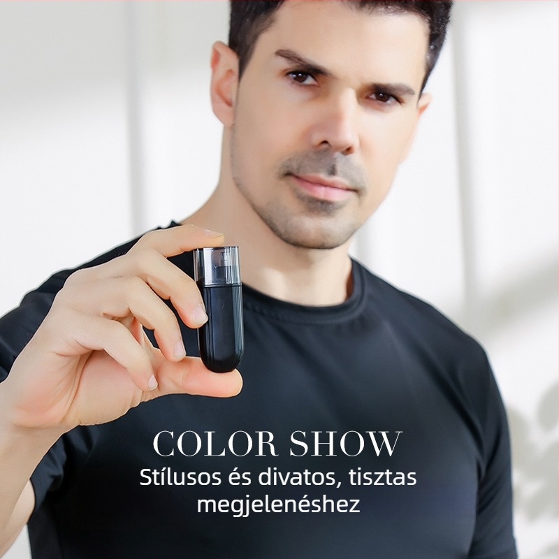 Elektromos orrszőrzet-trimmer - rozsdamentes acél, újratölthető, levehető és mosható pengefej, vízálló, 50 napos akkumulátor-üzemidő