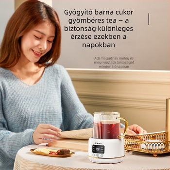 Egészség-kanna digitális termosztáttal, 0,4 L, 220V, 400–500W, boroszilikát üveg test, mikroprocesszoros vezérlés, modell I156