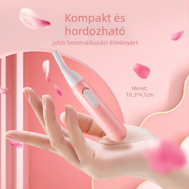 2-in-1 elektromos orr-szál trimmer és szemöldök-nyíró, újratölthető, beépített akkumulátor, 300-500 mAh, penge eltávolítható és mosható