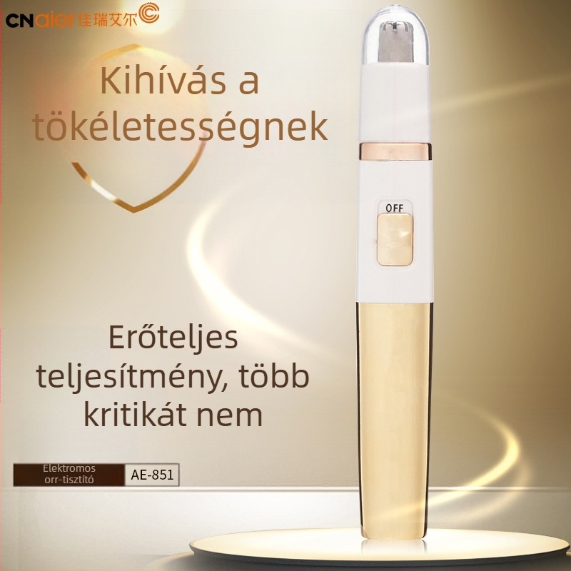 Elektromos orrszőrnyíró – ABS tok, akkumulátoros működés, hordozható, 24 g, nem mosható