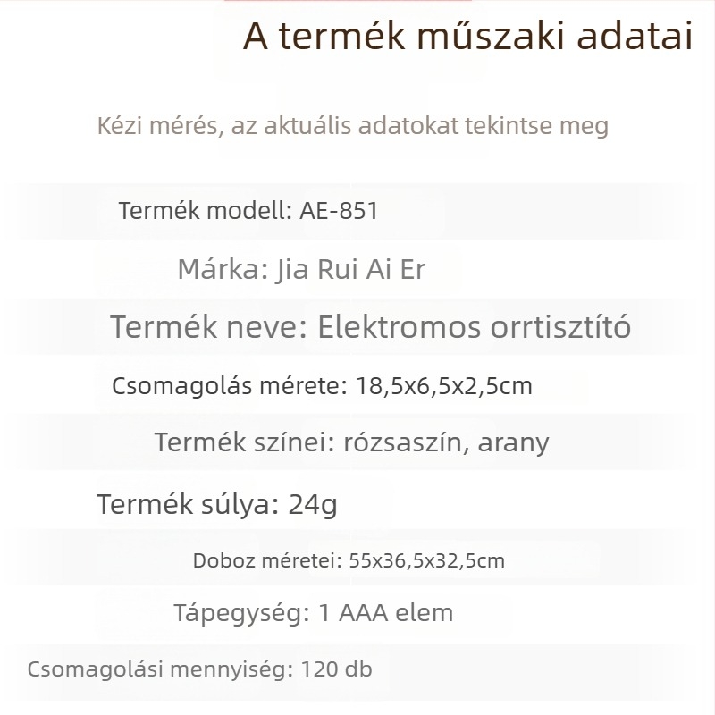 Elektromos orrszőrnyíró – ABS tok, akkumulátoros működés, hordozható, 24 g, nem mosható