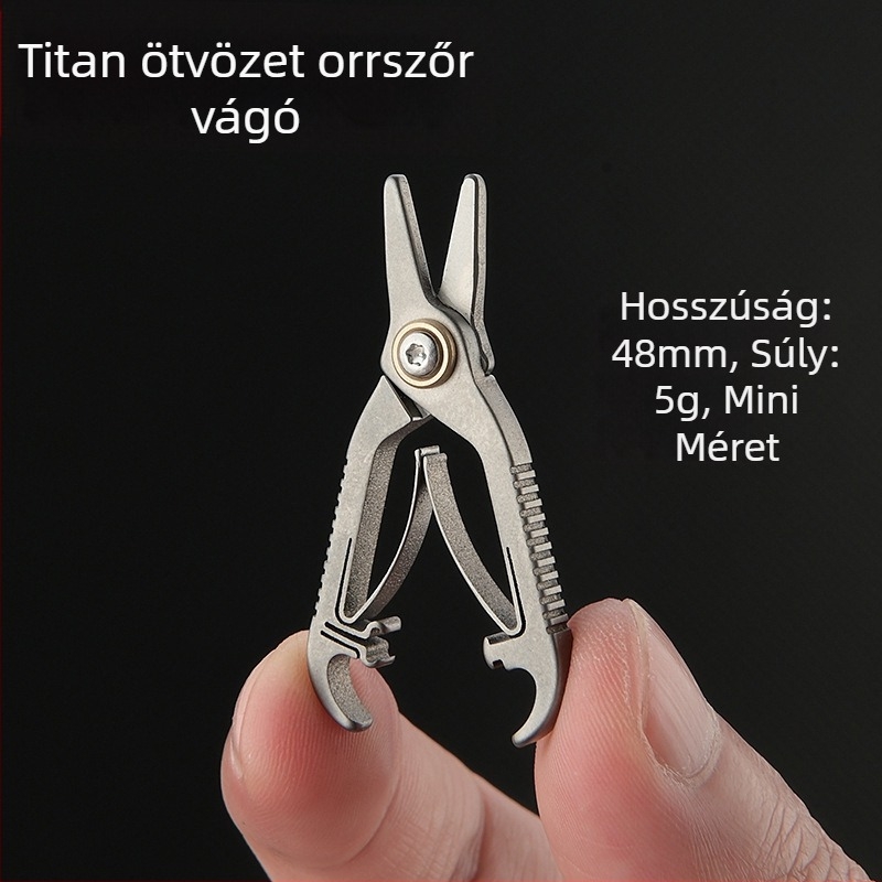 Titánium ötvözetű mini orrszőrnyíró olló kerek heggyel, uniszex, kézi működtetés, orr-, arcszőrzet és szemöldök ápolására