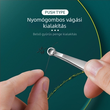 Kézi orrszőr-nyíró rozsdamentes acélból, gömbölyített fej, férfiak és nők számára