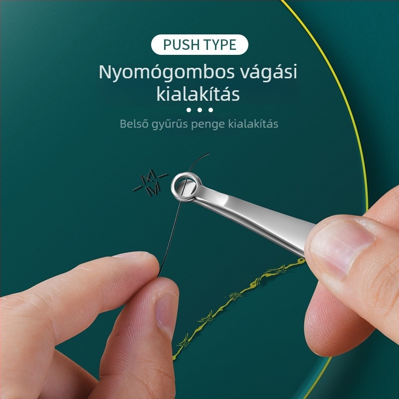 Kézi orrszőr-nyíró rozsdamentes acélból, gömbölyített fej, férfiak és nők számára