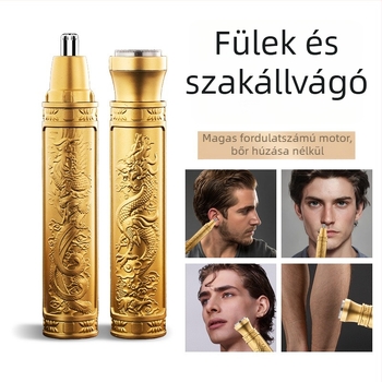 Kétfunkciós orr- és szemöldök trimming, újratölthető, beépített 100–300 mAh akkumulátor, ABS ház, csere vágófej