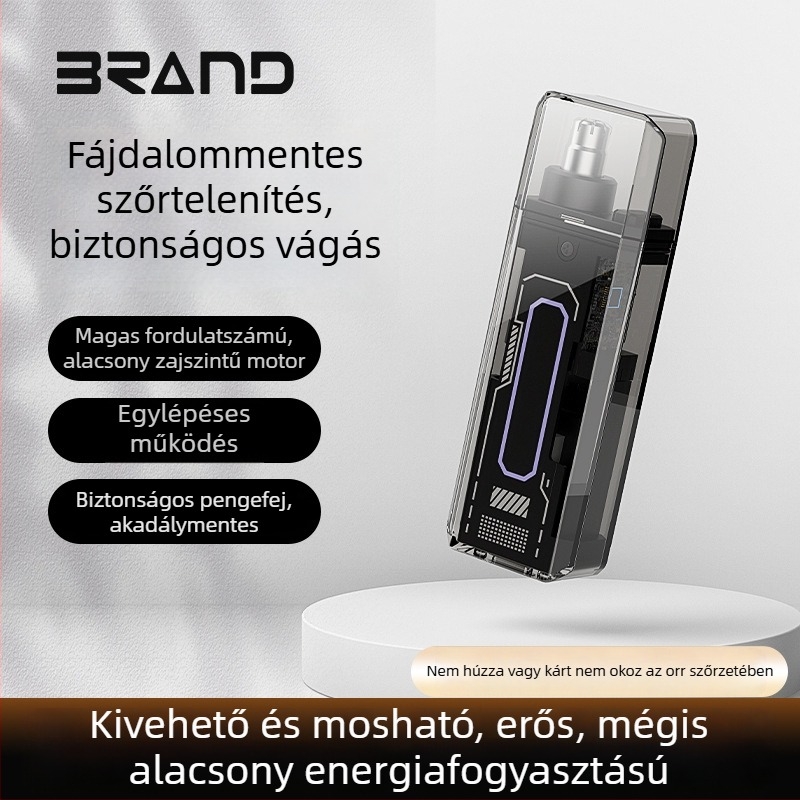 Elektromos orr-nyíró, beépített akkumulátor, újratölthető, egésztesten mosható, ABS kivitel, 30+ napos akkumulátor üzemidő