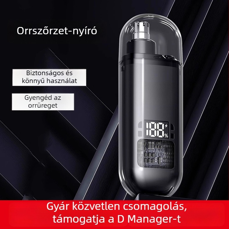 Elektromos orrszőr-trimmel, tölthető, mosható, Modell 2971