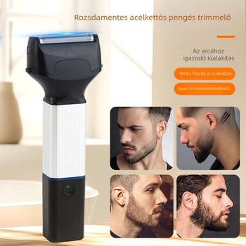 SH-530 3-in-1 hajvágó és borotva, USB-s, elektromos üzemmód, kefés motor, cserélhető fejek: hajvágáshoz, borotválkozáshoz és orr-szőr vágásához, kivehető és mosható vágófej