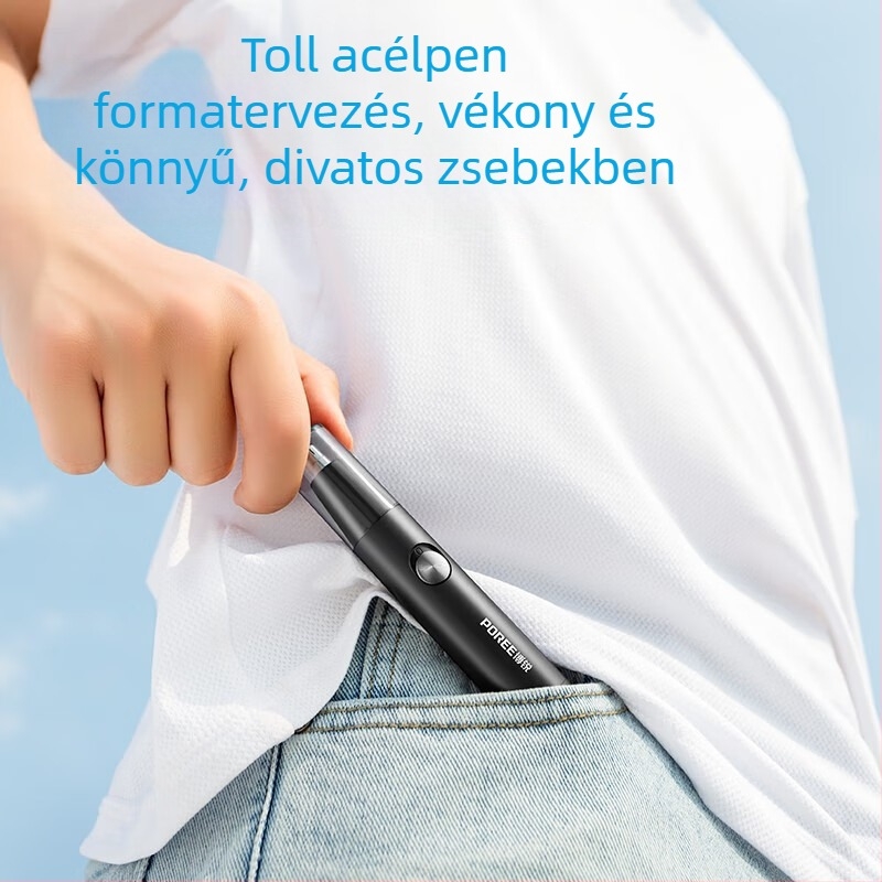 Borui PS1252 Orrszőrzetvágó - Műanyag ház - Tápellátás: száraz elem - Nincs beépített akkumulátor - Nem mosható vízzel