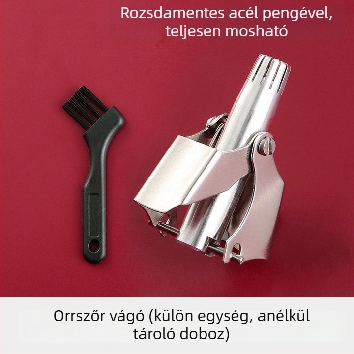 Orrszőrzetvágó automatikus tisztítással, rozsdamentes acél, lítium akkumulátor, 6000 mAh+, cserélhető akkumulátor, 50+ napos akkumulátor-élettartam