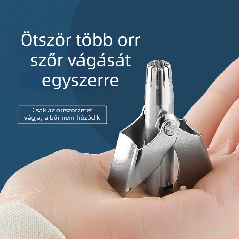 Orrszőrzetvágó automatikus tisztítással, rozsdamentes acél, lítium akkumulátor, 6000 mAh+, cserélhető akkumulátor, 50+ napos akkumulátor-élettartam