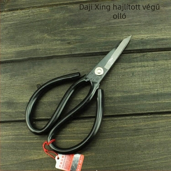 Bőrolló görbült fejjel – Big Jixing, ipari; anyag: magas széntartalmú acél; felület: fekete oxidált; forma: könyök alakú; használat: ipar; tömeg: 265 g