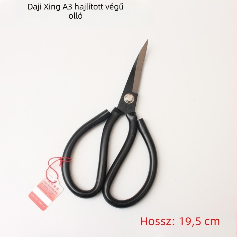 Bőrolló görbült fejjel – Big Jixing, ipari; anyag: magas széntartalmú acél; felület: fekete oxidált; forma: könyök alakú; használat: ipar; tömeg: 265 g