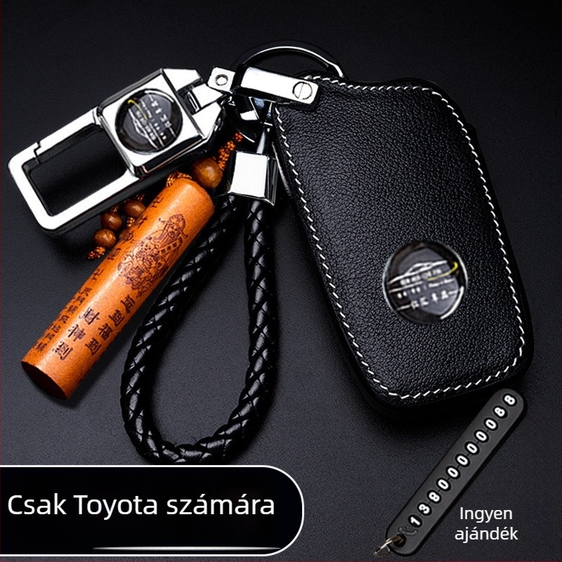 Toyota kulcstartó tok – Yizhi Valley marhabőr, kompatibilis Corolla, Camry, RAV4, Levin, Yize Zhixuan