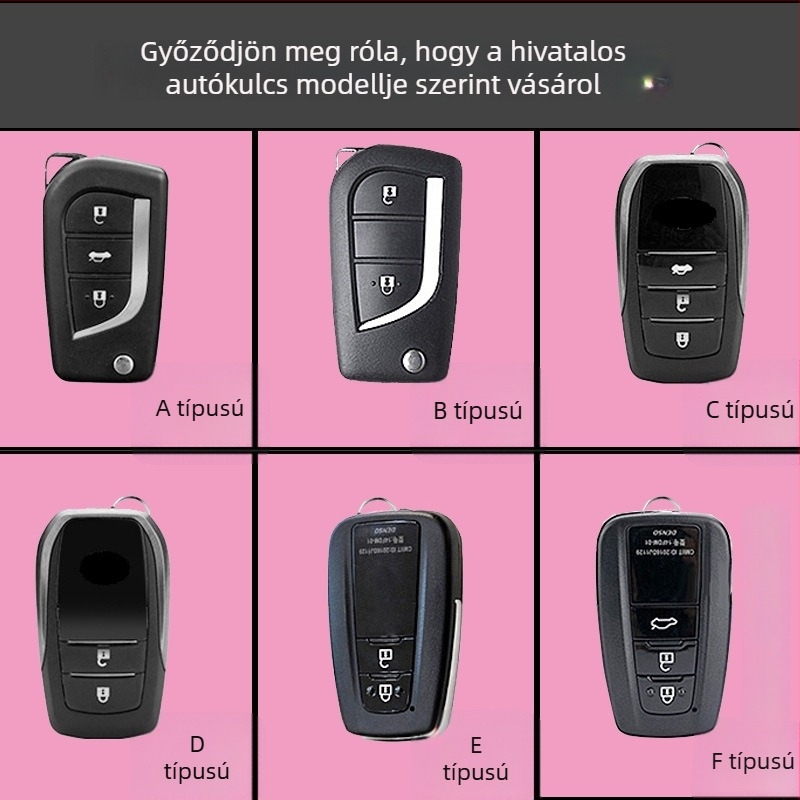 Toyota kulcstartó tok – Yizhi Valley marhabőr, kompatibilis Corolla, Camry, RAV4, Levin, Yize Zhixuan
