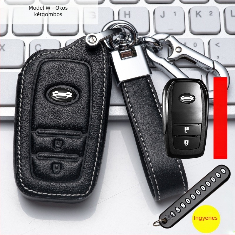 Toyota kulcstartó tok – Yizhi Valley marhabőr, kompatibilis Corolla, Camry, RAV4, Levin, Yize Zhixuan