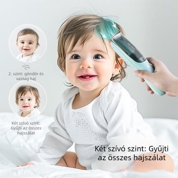 HK988 Újratölthető babahajvágó automatikus szívóval