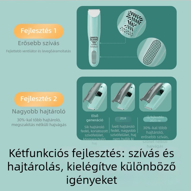 HK988 Újratölthető babahajvágó automatikus szívóval