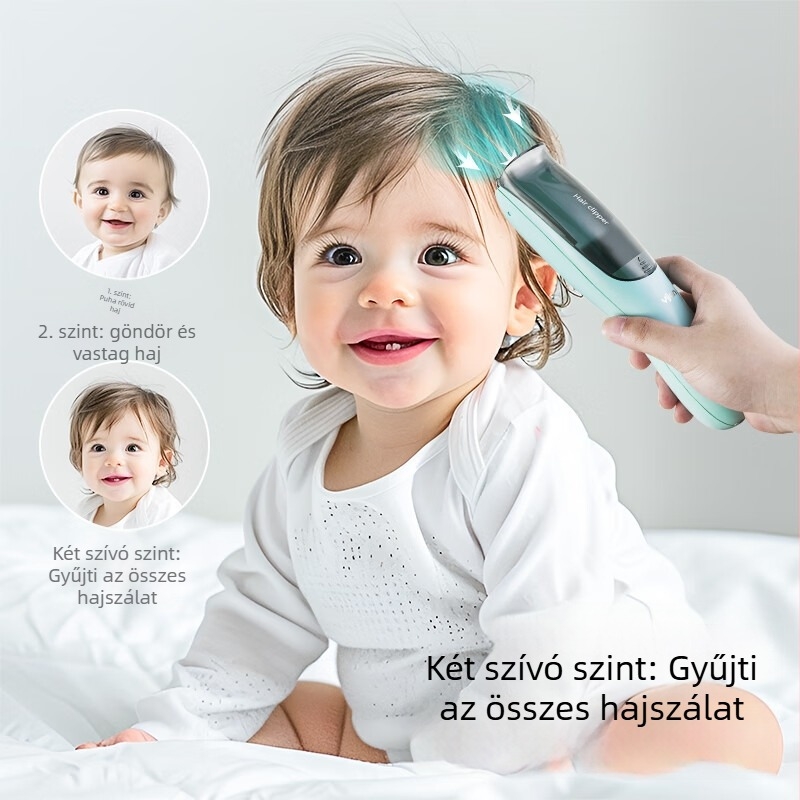 HK988 Újratölthető babahajvágó automatikus szívóval