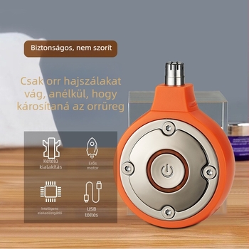 Kompakt elektromos orrszőr-trimmel beépített akkumulátorral, több mint 7 napos üzemidő, 1,5 órás töltés