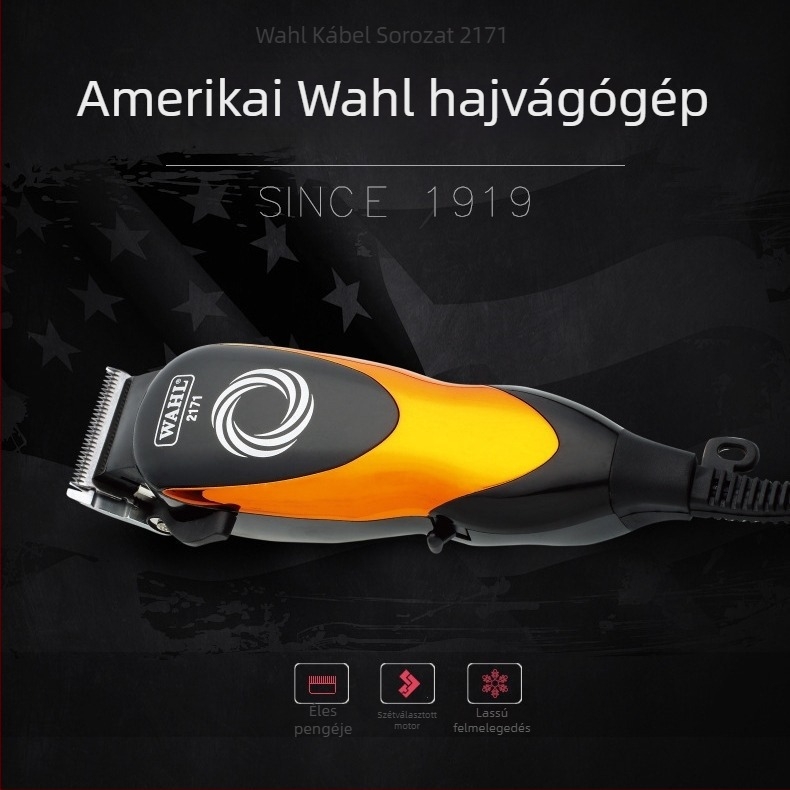 Wall 2171 vezetékes hajvágó, kefés motor, titánium ötvözetű vágófej, levehető mosható fej