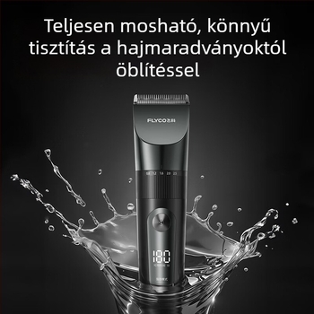Elektronikus hajvágó brushless motorral, kerámiás penge, vízálló és teljesen mosható otthoni használatra